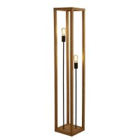 Stehlampe Bambus 140 cm hoch eckig Natur Schwarz ZAMOSC