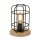 Tischlampe klein H: 24,5 cm Ø 18 cm E27 Metall Holz