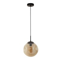 Hängeleuchte Schwarz Champagner E27 D: 25 cm Glas TALIA