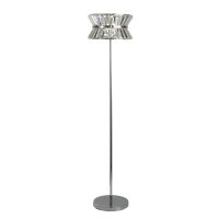 Stehlampe Kristall 150 cm klein Art D&eacute;co Chrom Klar