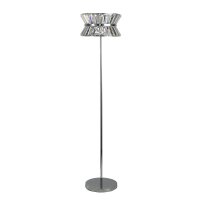 Stehlampe Kristall 150 cm klein Art Déco Chrom Klar