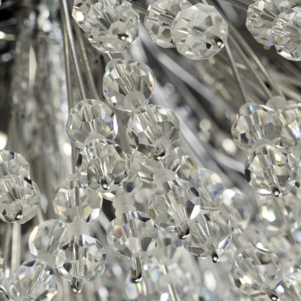 Pendelleuchte Kristall 7-flammig G9 D: 40 cm Glas Metall