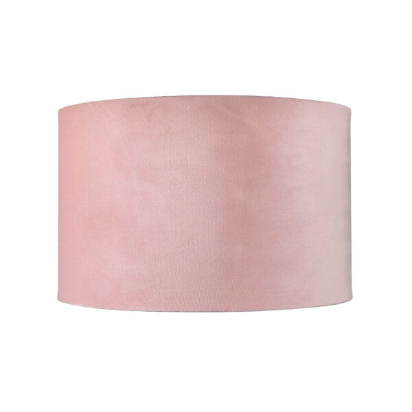 Lampenschirm Samt D: 28 cm in Pink Silber rund
