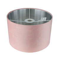 Lampenschirm Samt D: 28 cm in Pink Silber rund