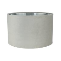 Lampenschirm Stoff Pendelleuchte Hellgrau Silber...