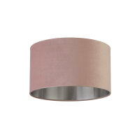 Lampenschirm f&uuml;r H&auml;ngelampe &Oslash; 38 cm Pink Silber Samt