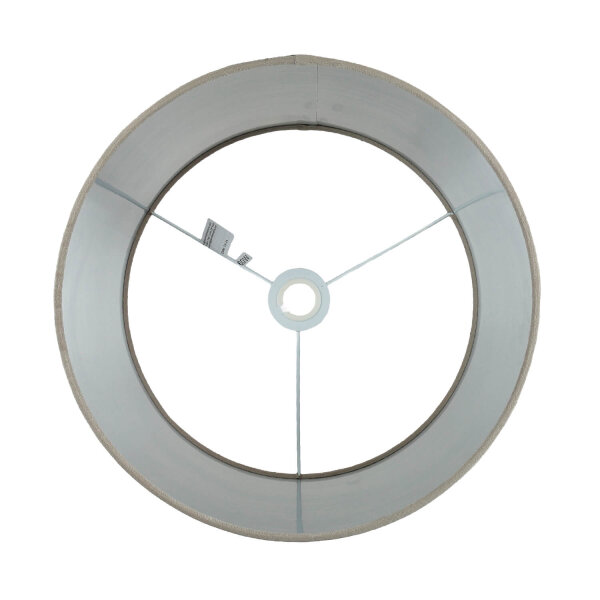 Lampenschirm Samt Taupe Silber D: 38 cm für Hängelampe