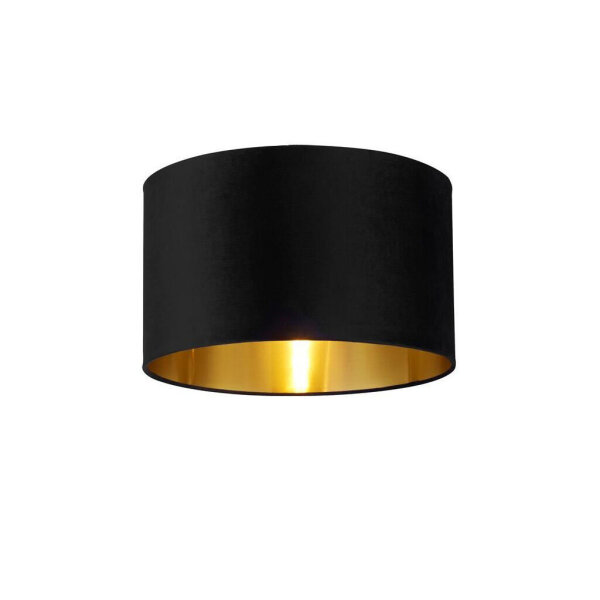 Lampenschirm Hängelampe Schwarz Gold Ø 40 cm Stoff Modern