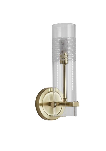 Spiegelleuchte in Messing Klar IP44 G9 H: 28,5 cm