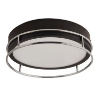 Deckenlampe Bad IP44 2x E14 D: 30 cm Schwarz Chrom