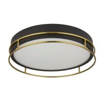 Badezimmerleuchte Decke IP44 Ø 40 cm rund Schwarz...