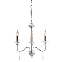 Kronleuchter CANDELA 6 Nickel 3-flmg kürzbar Lampe