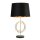 Tischlampe 56 cm D: 35 cm E27 in Gold Schwarz rund