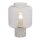 Tischlampe Weiß 28 cm klein Glas Beton Terrazzo E27