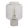 Tischlampe Weiß 28 cm klein Glas Beton Terrazzo E27