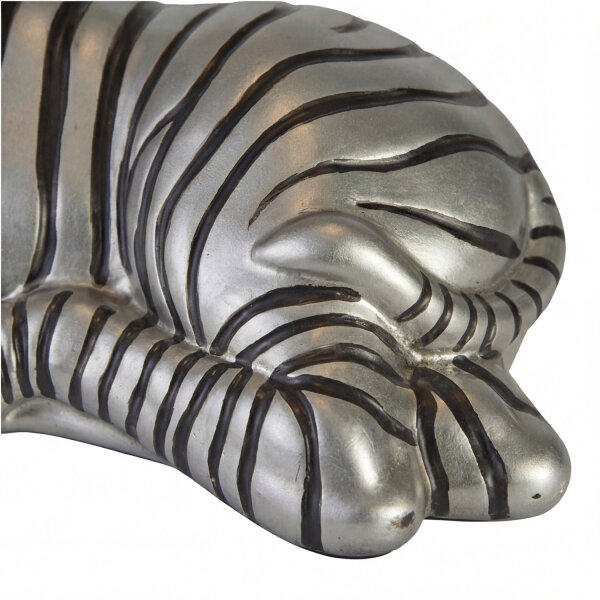 Tischlampe Modern 35 cm Zebra E27 in Silber Schwarz