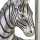 Tischlampe Modern 35 cm Zebra E27 in Silber Schwarz