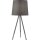 Nachttischlampe Tripod Stoff Grau Silber H:54 cm E14