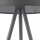 Nachttischlampe Tripod Stoff Grau Silber H:54 cm E14