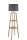 Stehleuchte mit Ablage Holz Stoff Grau Natur E27 152 cm