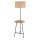Stehleuchte Dreibein 155 cm E27 mit Ablage Holz Metall Stoff
