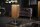 Tischlampe Stoff Metall H:44 cm E27 in Schwarz Gold