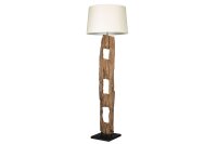 Stehleuchte Holz Stoff Wei&szlig; blendarm 177 cm E27 Lesen