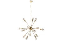 XXL Pendelleuchte Metall L:87 cm E27 14-flammig in Gold