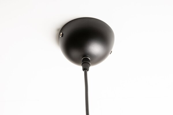 Runde Pendelleuchte Schwarz Gold Metall Ø30 cm Retro