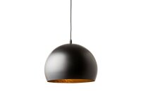 Runde Pendelleuchte Schwarz Gold Metall Ø30 cm Retro