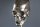 Tischleuchte Silber Schwarz Totenkopf E27 Metall Stoff