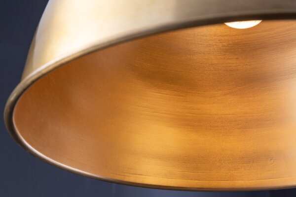 Runde Hängelampe Industrial Metall Ø43 cm E27 in Gold
