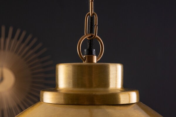 Runde Hängelampe Industrial Metall Ø43 cm E27 in Gold