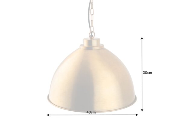 Runde Hängelampe Industrial Metall Ø43 cm E27 in Gold