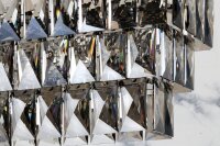 Lange Pendelleuchte Glas Metall 88 cm E14 Modern