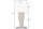 Tischlampe Weiß Holz Stoff E27 H:58 cm gemütlich