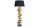 Lampadaire E27 tissu métal 122 cm en or noir