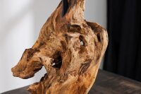 Moderne Tischleuchte blendarm Stoff Holz E27 58 cm...