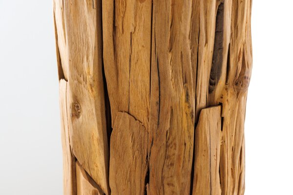 Lampadaire bois tissu naturel 138 cm E27 avec interrupteur à pied