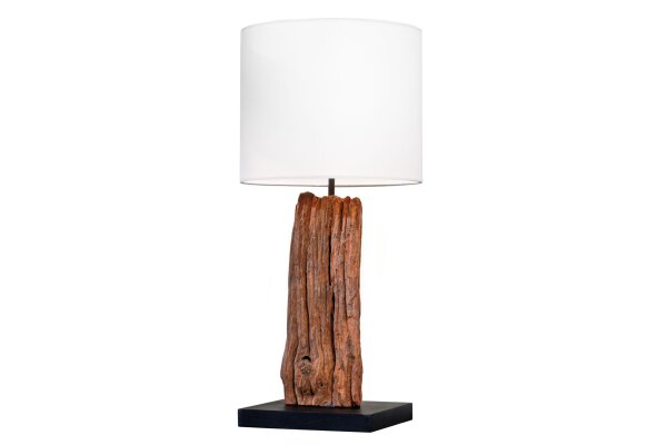 Blendarme Nachttischleuchte Holz Stoff E27 58 cm groß