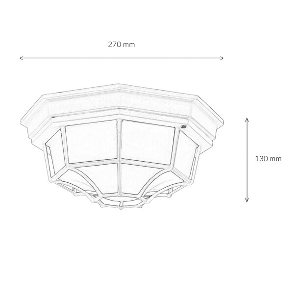Deckenlampe für Außen Schwarz rustikal IP44 MILANO
