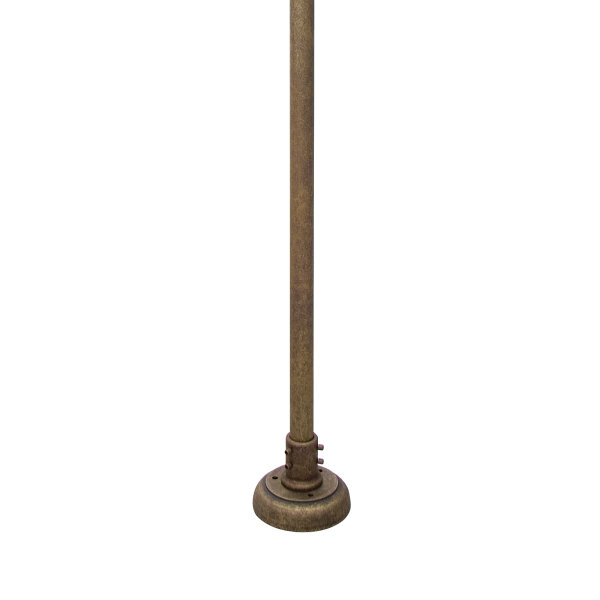 Außenleuchte 2-flammig 210 cm E27 IP44 Messing Maritim
