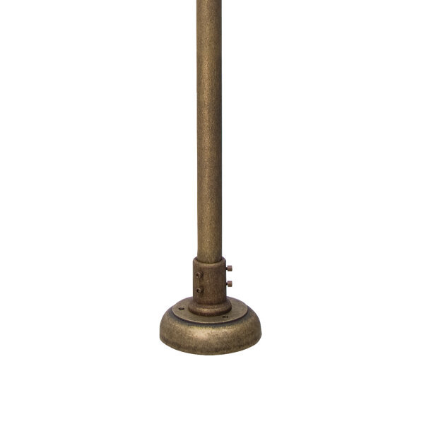 Wegeleuchte in Bronze Antik matt IP44 E27 150 cm Messing
