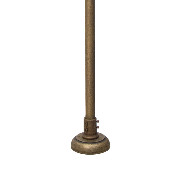 Stehlampe außen IP44 E27 148 cm Messing Glas Maritim
