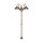Stehlampe außen IP44 210 cm 3-flammig E27 Messing massiv