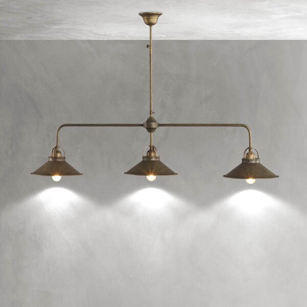 Deckenleuchte verstellbar Messing B: 115 cm in Bronze antik