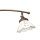 Deckenspot 2-flammig B: 69 cm Messing Keramik schwenkbar