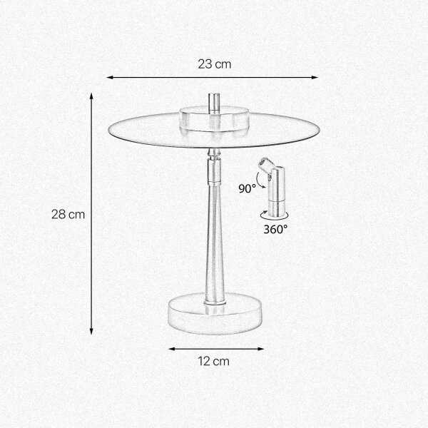 LED Tischlampe Messing Eisen H: 28 cm 2700 K Modern
