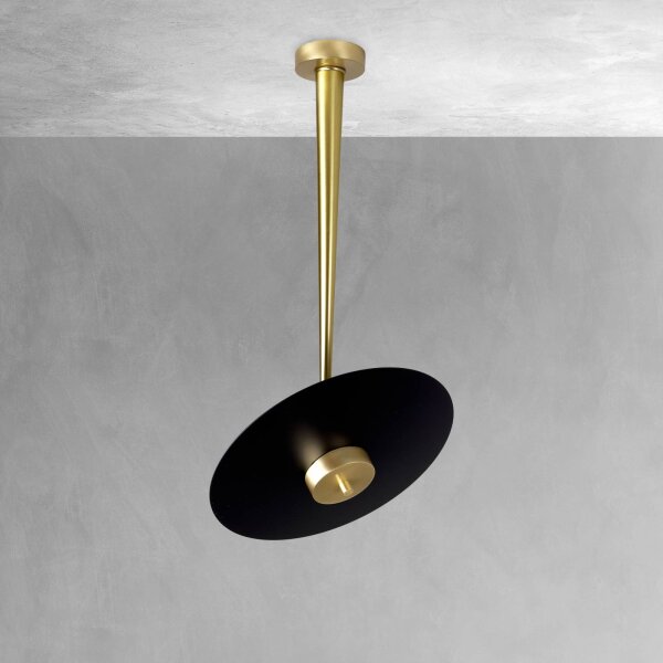 LED Deckenleuchte rund D: 30 cm in Bronze hell Schwarz