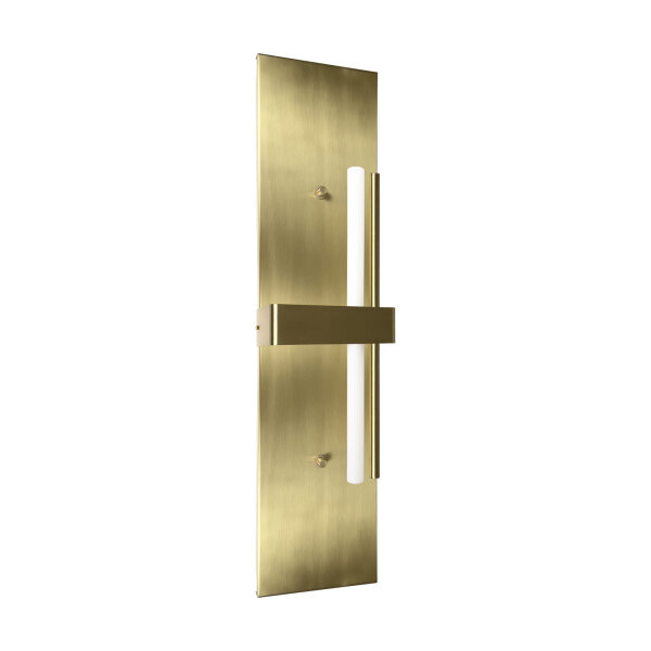Wandlampe Messing H: 80 cm groß massiv in Bronze hell für S14d